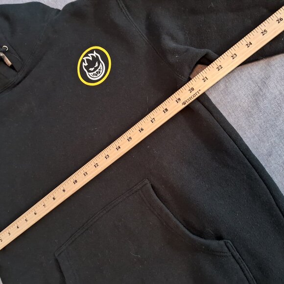 Spitfire Classic Swirl Fade Hooded Sweatshirt Black and Yellow - Picture 9 of 13